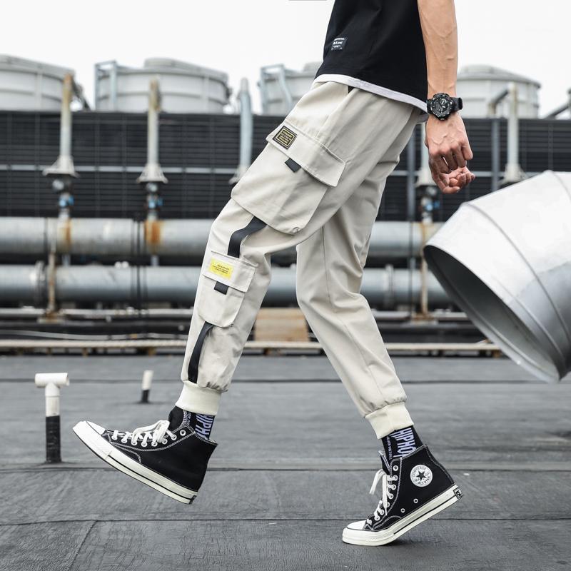 Men' Pants 2021 Spring Hip Hop Joggers Men Black Harem Multi-pocket Ribbons Man Sweatpants Streetwear Casual Mens
Men' Pants 2021 Spring Hip Hop Joggers Men Black Harem Multi-pocket Ribbons Man Sweatpants Streetwear Casual Mens