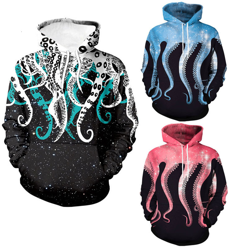 Fleeces Sweater Hoodie Hoody2021 spring and autumn Octopus 3D digital printing Pullover Hooded Sweater loose long sleeve casual couple wear
Fleeces Sweater Hoodie Hoody2021 spring and autumn Octopus 3D digital printing Pullover Hooded Sweater loose long sleeve casual couple wear
