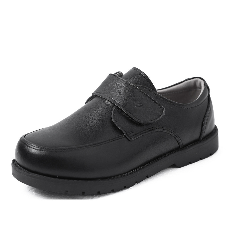 Soft Sole Pupils Spring And Autumn Winter Plush Kids Performance Boys Leather Shoes Students Dance