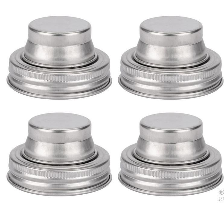 304 Stainless Steel Jar Lid Silicone Sealing Plug 70mm Caliber Shaker Lids Rust Proof Drinkware Cover RRD6904 Free shipping