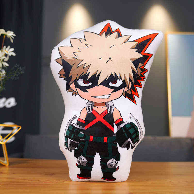 45cm My Hero Academia Plush Pillow Lovely Cartoon Anime Midoriya Izuku Bakugou Katsuki Todoroki Shoto Stuffed Soft Children Toy Y211119