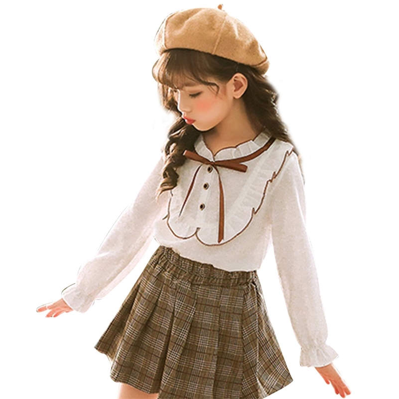White Blouses Casual Shirts Bow Kids School Blouse Butterfly Sleeve Teenage Clothes For Girls 210306, White;black
White Blouses Casual Shirts Bow Kids School Blouse Butterfly Sleeve Teenage Clothes For Girls 210306, White;black