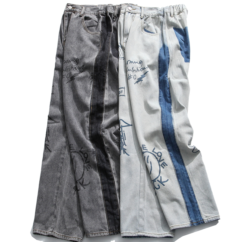 2021 New Vintage Washed Hip Hop Streetwear Pattern Side Striped Denim 100% Cotton Autumn Jeans for Men Couple Pants 6irr, Blue
2021 New Vintage Washed Hip Hop Streetwear Pattern Side Striped Denim 100% Cotton Autumn Jeans for Men Couple Pants 6irr, Blue