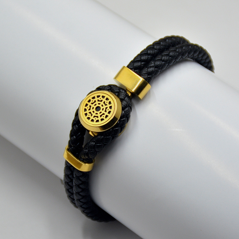 Promotion Classical Black Woven Leather Bracelets Luxury MtB Branding French Mens Man Jewelry Charm Bracelets Pulseira As Birthd99