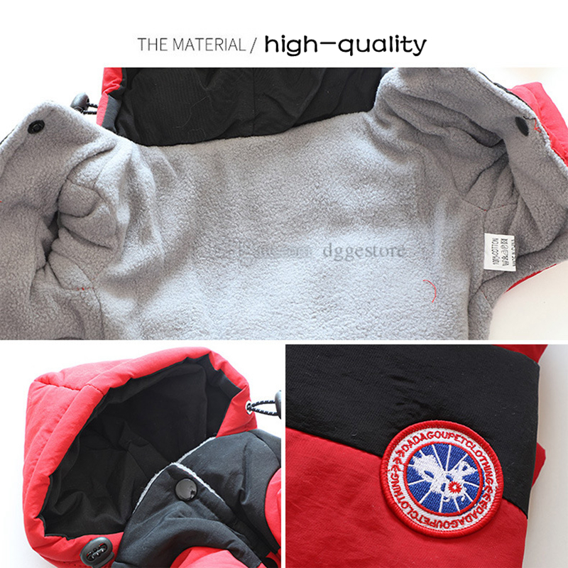 free shipping Apparel Pet Winter Warm Coat Dog Clothes Hoodie Two Legs Cotton Clothing Vest Color Matching Design et for Small Medium Dogs Cream S A23