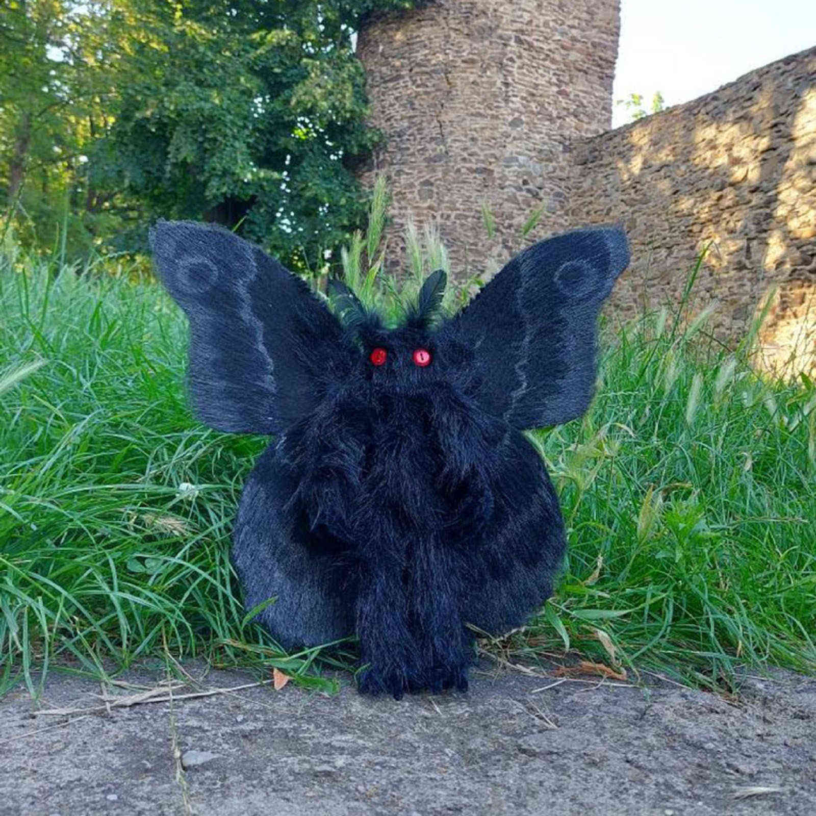 Stuffed Plush Toys Gothic Mothman Plushie Is Looking for a Love and Magical Home Unique and Novel Black Moth Soft Toy Cute S260319