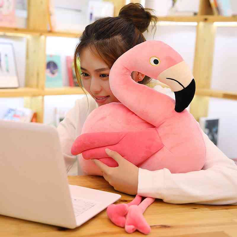 Animals Plush Toys Cute Swan Flamingo Ostrich Doll Stuffed Soft Ballet Crown Baby Kids Appease Toy Gift for Girl MR005 210728