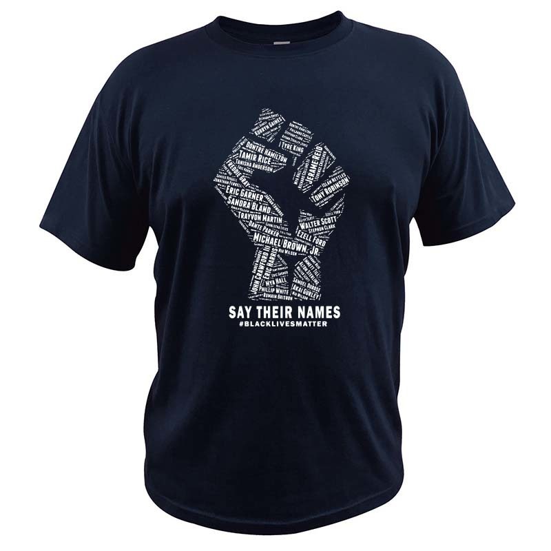 Say Their Names Black Lives Matter Black History T Shirt Short Sleeve Camiseta 100% Cotton Soft Premium Tops T200827