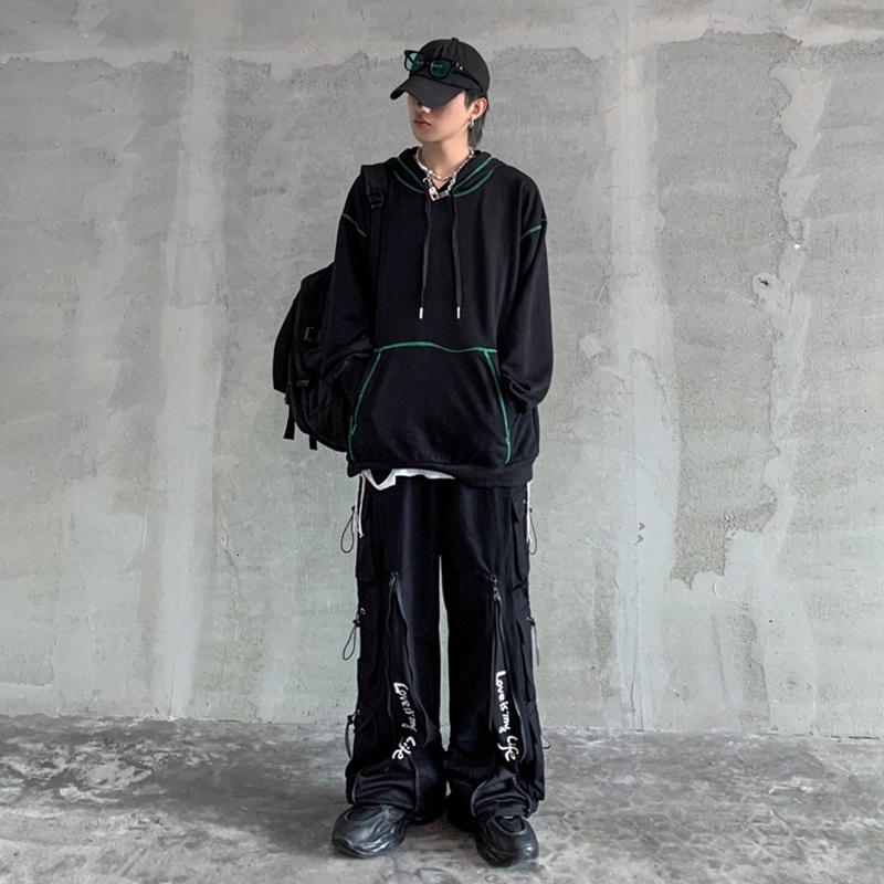 2021 New Hooded Ensemble with a Loose Hoodie Jacket + Suit Pants Two Male Hip Hop Pieces Street Large Workwear Pocket for Men's Clothes H74p, Black
2021 New Hooded Ensemble with a Loose Hoodie Jacket + Suit Pants Two Male Hip Hop Pieces Street Large Workwear Pocket for Men's Clothes H74p, Black