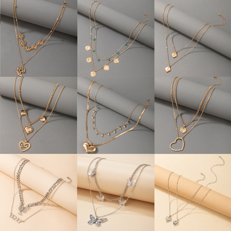 Tocona Heart Pendant Neckalce for Women Luxury Pearl Stone Butterfly Flowers Geoemtric Multi-layer Clavicle Chain Jewelry
Tocona Heart Pendant Neckalce for Women Luxury Pearl Stone Butterfly Flowers Geoemtric Multi-layer Clavicle Chain Jewelry