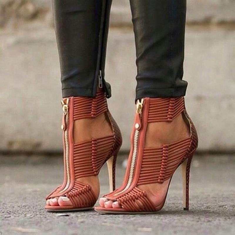 Dress Shoes Sexy Knot Zipper Front High Heel Sandals Women Stiletto Open Toe Strappy Cut-out Gladiator Heels Party, Black
Dress Shoes Sexy Knot Zipper Front High Heel Sandals Women Stiletto Open Toe Strappy Cut-out Gladiator Heels Party, Black