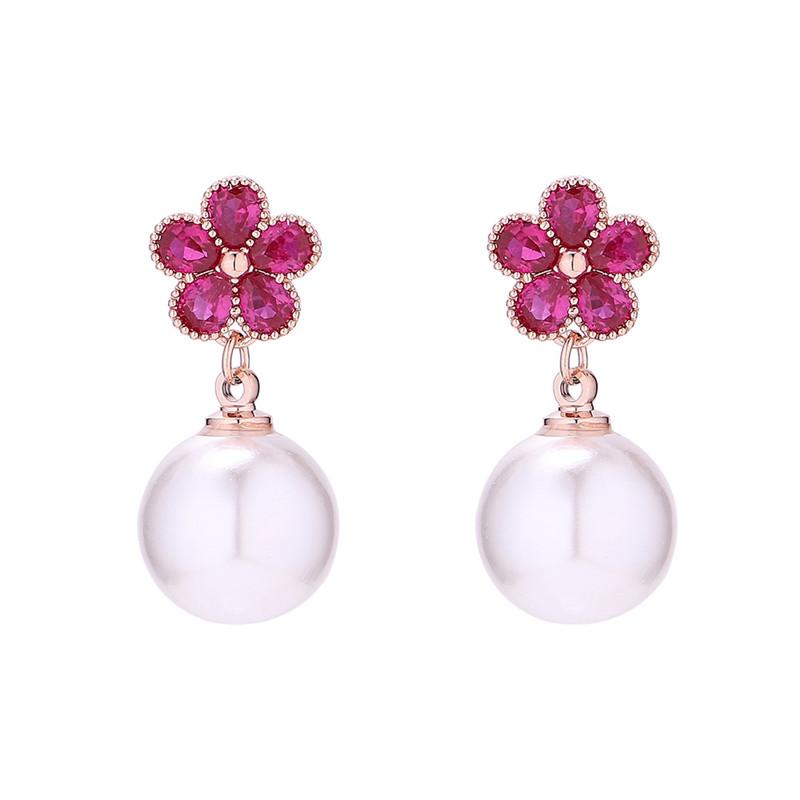 Dangle & Chandelier Flower Zircon Pearl Pendant Earrings Fashion For Women Statement 
Dangle & Chandelier Flower Zircon Pearl Pendant Earrings Fashion For Women Statement