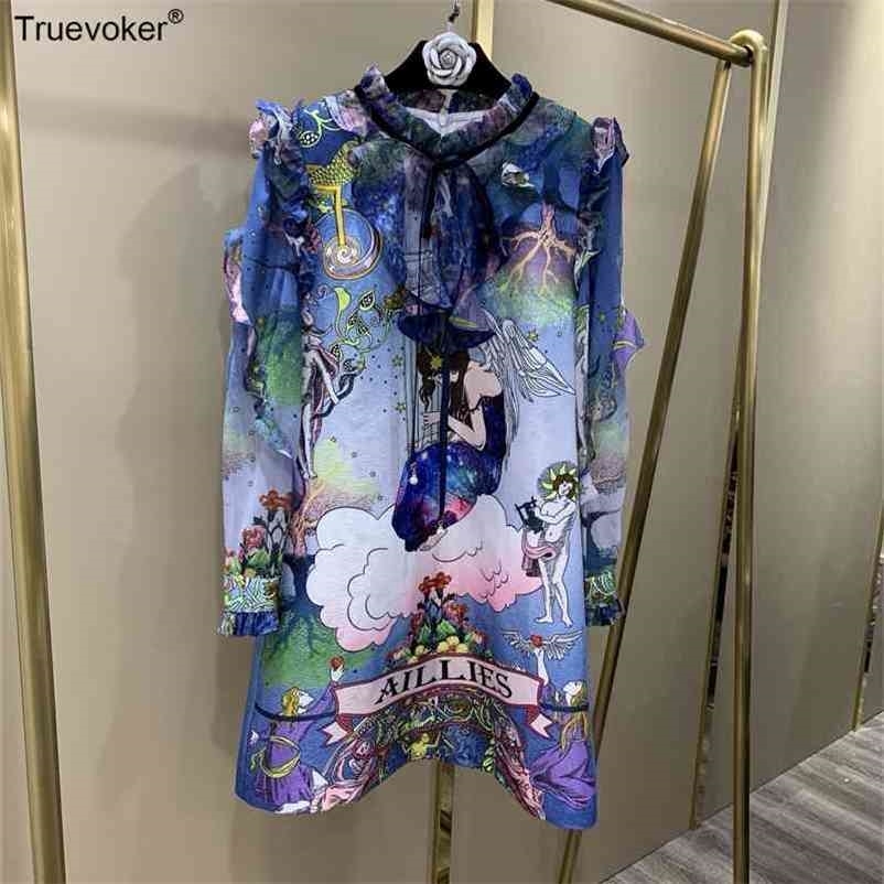 Truevoker Lady Spring Runway Designer Prom Dress Mujer Vestido Full Sleeve Blue Print Ruffle Holiday Robe 210602
Truevoker Lady Spring Runway Designer Prom Dress Mujer Vestido Full Sleeve Blue Print Ruffle Holiday Robe 210602