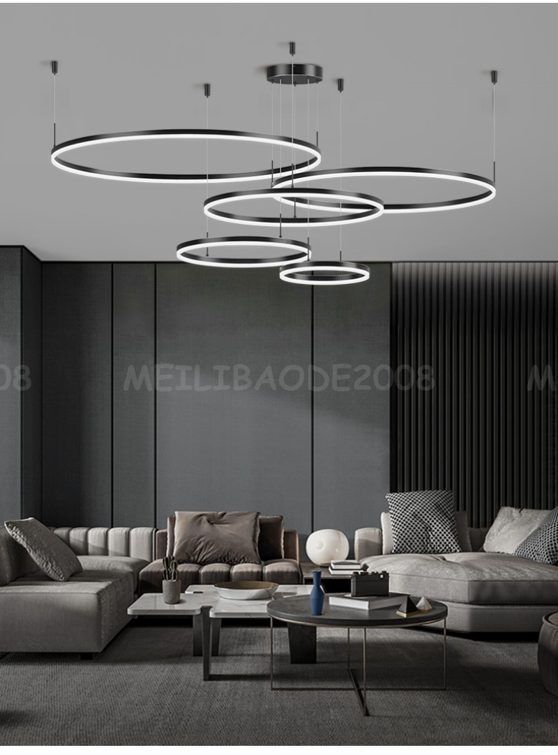 Modern Black Ring Combination Chandelier Simple Creative Personality Pendant Lamps Lights Fixtures Lighting for Living Room Villas Bedroom
Modern Black Ring Combination Chandelier Simple Creative Personality Pendant Lamps Lights Fixtures Lighting for Living Room Villas Bedroom
