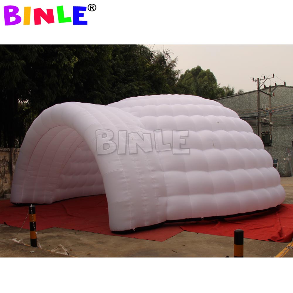 Modual 8m Giant Inflatable Dome Tent With Led Lighting For Event Gazebo Blow Up White Igloo Garden Dance House Party Pavilion Sale