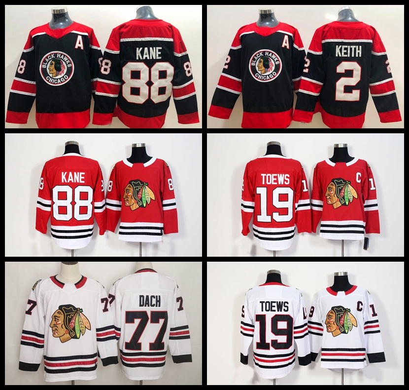 Men's Retro Chicago Blackhawks Hockey Jerseys 2 Keith 19 Jonathan Toews 77 Kirby Dach 88 Patrick Kane 50 Corey Crawford, Black;red
Men's Retro Chicago Blackhawks Hockey Jerseys 2 Keith 19 Jonathan Toews 77 Kirby Dach 88 Patrick Kane 50 Corey Crawford, Black;red