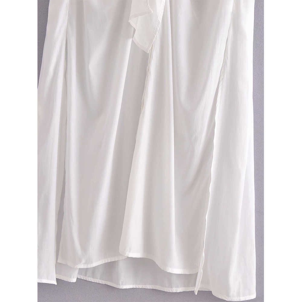 Women Draped Midi Shirt Dress elegant Casual Vintage Chic Lady Woman Summer Maxi Dress robe femme 210709