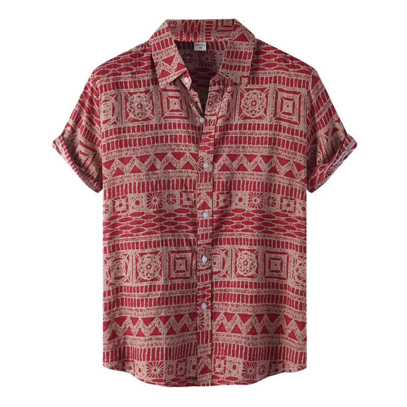 Men's Casual Shirts Geometry Shirt Short Sleeve Hawaiian Men Single Button Printed Wild Male Blouses 2021, Black
Men's Casual Shirts Geometry Shirt Short Sleeve Hawaiian Men Single Button Printed Wild Male Blouses 2021, Black