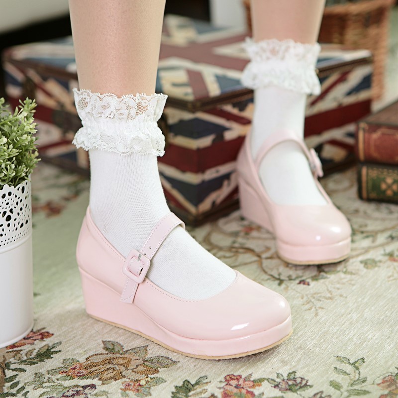 Anime Cosplay Sweet Lolita Round-head Muffin Heel Woman Bowknot Kawaii Loli Feminine Wedge Plutonium Women's Shoes Qjxu
Anime Cosplay Sweet Lolita Round-head Muffin Heel Woman Bowknot Kawaii Loli Feminine Wedge Plutonium Women's Shoes Qjxu