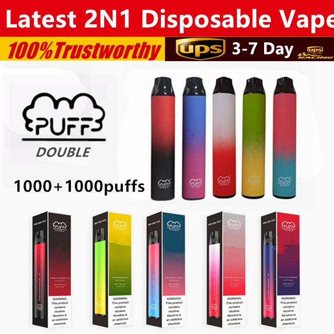 2021 New 2 in 1 Puff Double Vape Puff Bars Plus XXL Disposable Vape Device 2000puffs 900mAh Battery 6ml Pod 1000+1000 Puffs
2021 New 2 in 1 Puff Double Vape Puff Bars Plus XXL Disposable Vape Device 2000puffs 900mAh Battery 6ml Pod 1000+1000 Puffs