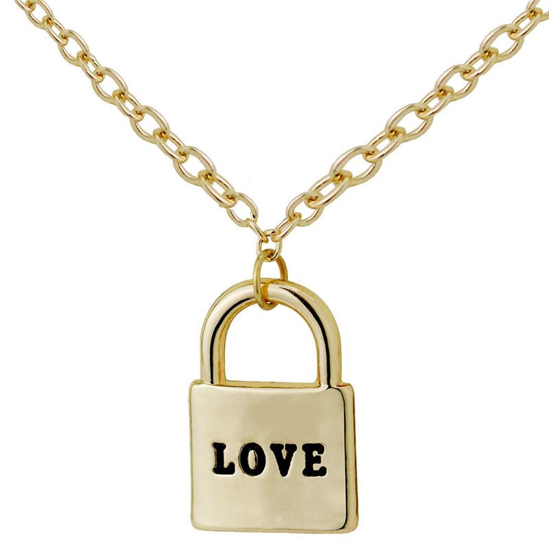 Pendant Necklaces Tiny Love Lock Pendants Gold Color Dainty Charm Necklace Women Summer Tiffan Jewelry Bridesmaid Gift Collier Femme
Pendant Necklaces Tiny Love Lock Pendants Gold Color Dainty Charm Necklace Women Summer Tiffan Jewelry Bridesmaid Gift Collier Femme