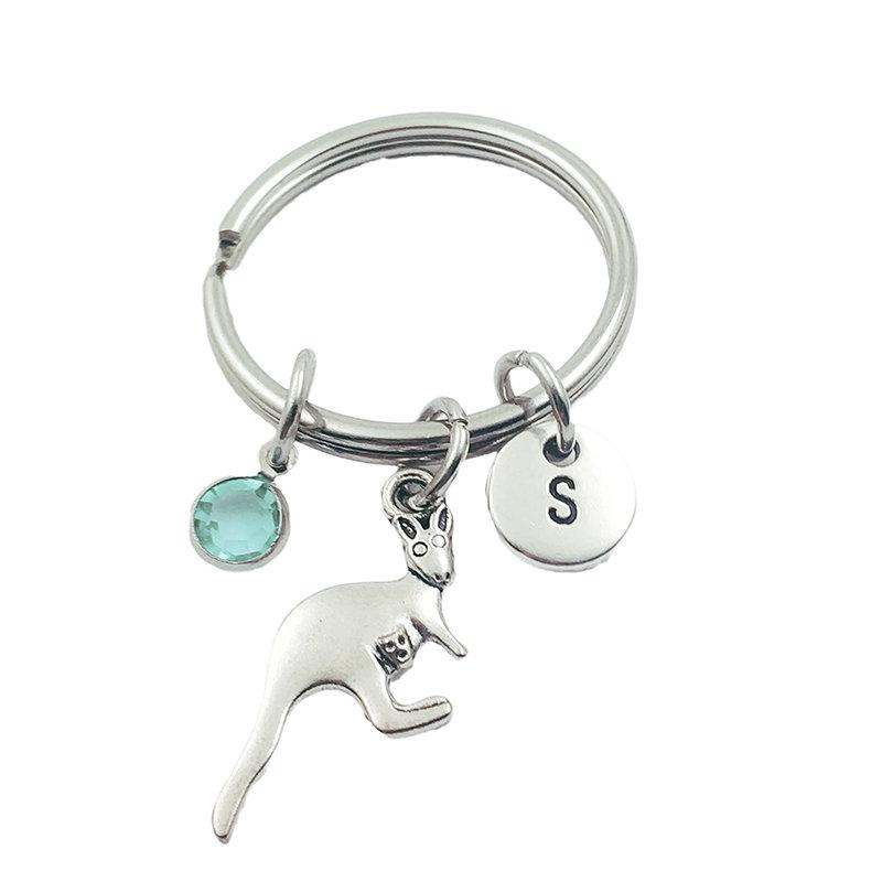 Keychains Kangaroo Animal Initial Letter Birthstone Keyring Creative Fashion Jewelry Women Gifts Accessories Pendant
Keychains Kangaroo Animal Initial Letter Birthstone Keyring Creative Fashion Jewelry Women Gifts Accessories Pendant