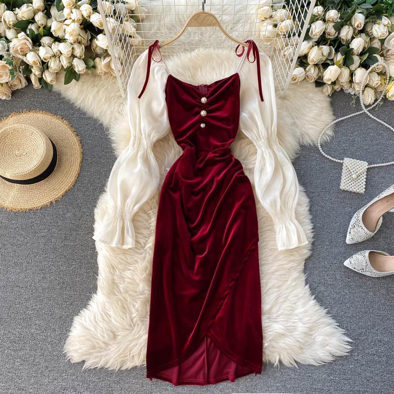 Casual Dresses Dress Women Autumn Winter 2021 Fashion Patchwork V Neck Puff Sleeve Velvet Sexy Evening Party Midi Bodycon, Black
Casual Dresses Dress Women Autumn Winter 2021 Fashion Patchwork V Neck Puff Sleeve Velvet Sexy Evening Party Midi Bodycon, Black