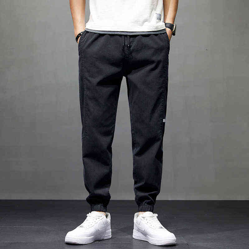 Men's Jean Jogger Harem Pant Men Pants Harajuku Cargo Jeans Cotton Casual Harem Denim Hip Hop Sweatpants Male Trousers 211029