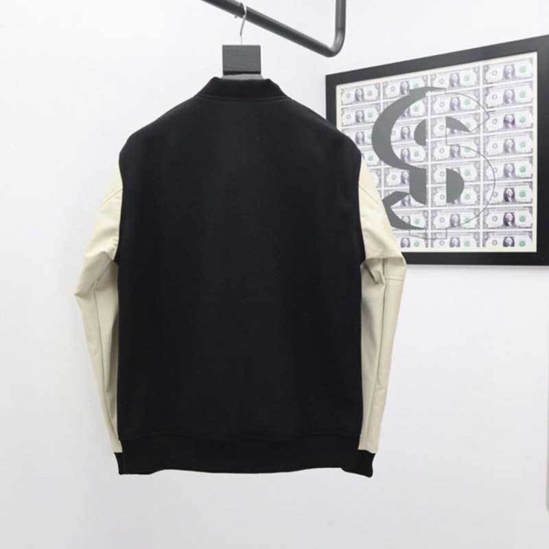 Red Black Cool College Baseball Jacket winter jackets for Men Fashion Design Pu Leather Sleeve Mens Overcoat Slim Fit Varsity Jacket Autumn Veste