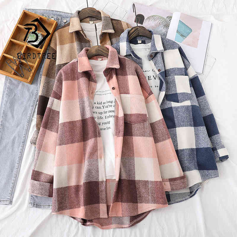 Spring Women Big Plaid Full Sleeve Thick Warm Woolen Shirt Jacket Winter Oversize Tops Stylish Girl Casual Outwear T0N444T, Khaki jacket
Spring Women Big Plaid Full Sleeve Thick Warm Woolen Shirt Jacket Winter Oversize Tops Stylish Girl Casual Outwear T0N444T, Khaki jacket