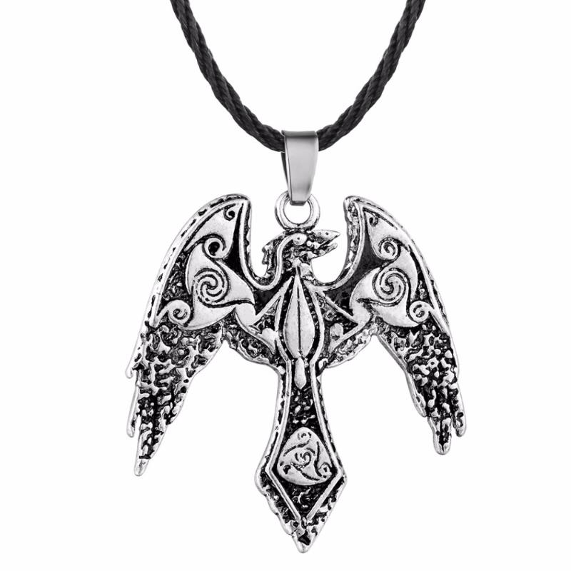 Pendant Necklaces Nostalgia Viking Raven Amulet Odin Symbol Scandinavian Pagan Talisman Wiccan Necklace
Pendant Necklaces Nostalgia Viking Raven Amulet Odin Symbol Scandinavian Pagan Talisman Wiccan Necklace
