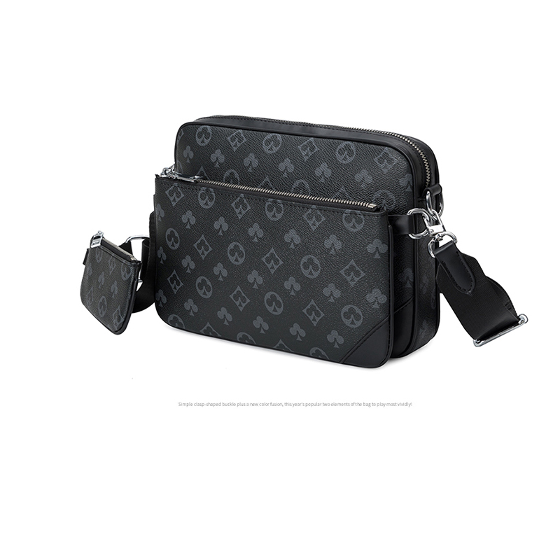 Printed Design Luxury Men's Bags European American Fashion Men Shoulder High Quality and Large Capacity Messenger Bag, Black
Printed Design Luxury Men's Bags European American Fashion Men Shoulder High Quality and Large Capacity Messenger Bag, Black