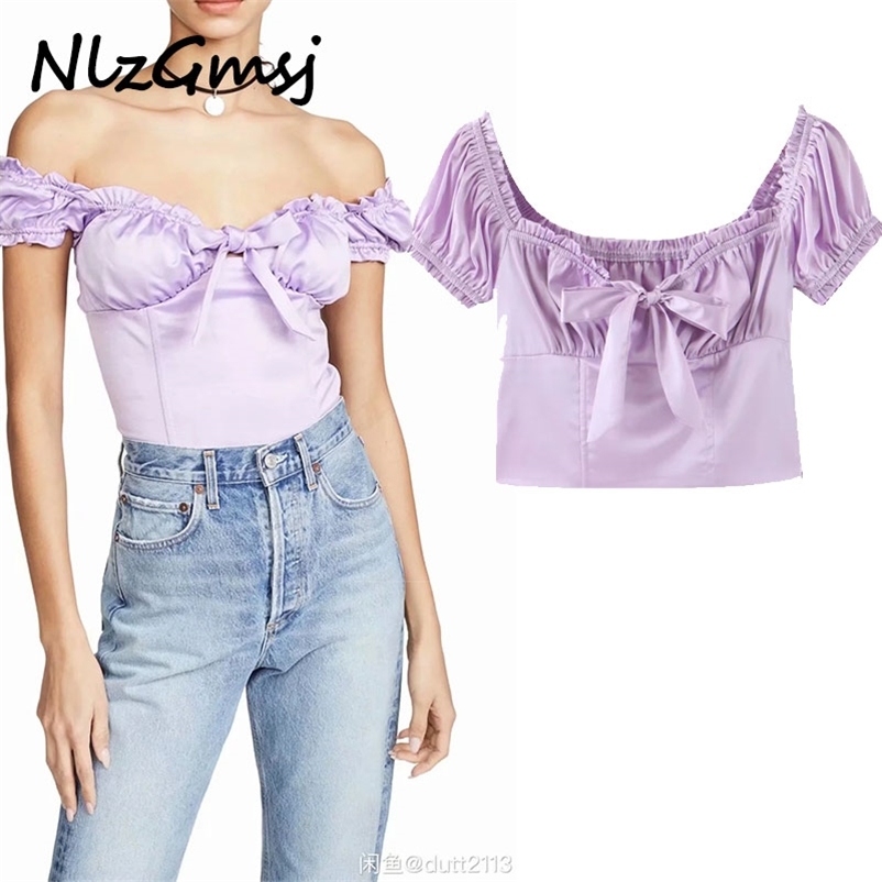 Blouse Women Vintage Square Collar shirt Purple bow Chic Silk mujer Fashion Slim blouse women 04 210628, As picture
Blouse Women Vintage Square Collar shirt Purple bow Chic Silk mujer Fashion Slim blouse women 04 210628, As picture