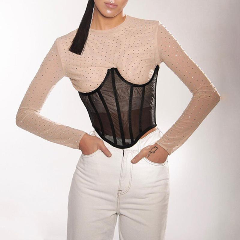 Belts Street Through Lady Slim Cincher Body See Shapewear Sheer Cupped Ladies Harness Corset Mesh Cryptographic Breasted, Black
Belts Street Through Lady Slim Cincher Body See Shapewear Sheer Cupped Ladies Harness Corset Mesh Cryptographic Breasted, Black