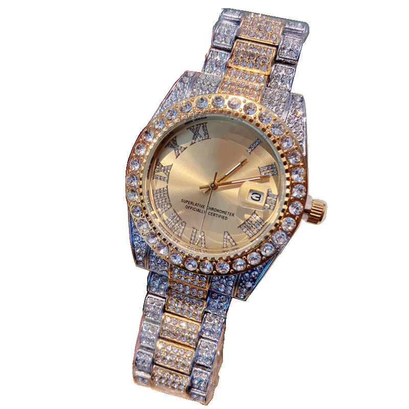 Men Fashion Watch 40mm Stainless Steel Design Watchs Shinning Diamond Full Iced Out Watches Quartz Movement Sport Wristwatch Free Ship
Men Fashion Watch 40mm Stainless Steel Design Watchs Shinning Diamond Full Iced Out Watches Quartz Movement Sport Wristwatch Free Ship
