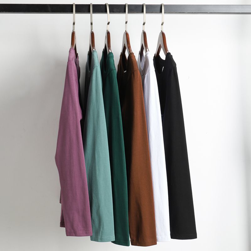 GIGOGOU Long Sleeve Women Basic T Shirt Autumn Spring 95% Cotton Tshirt S-3XL Solid Top Tee Shirts Soft T-shirt Harajuku Female 210302