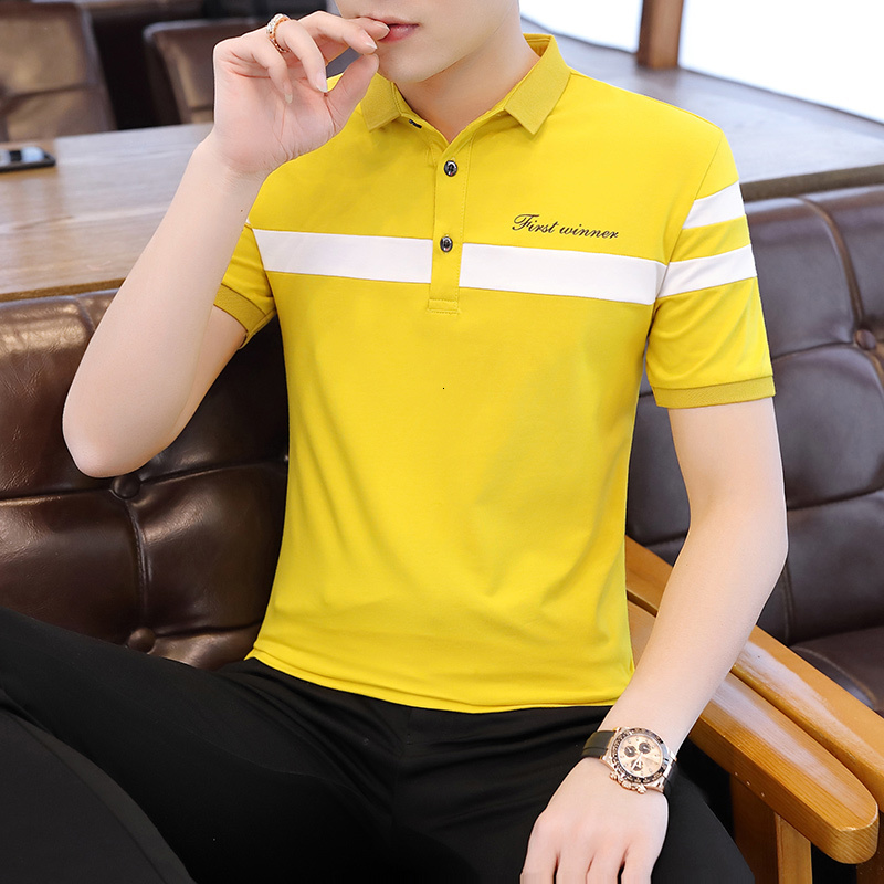 2021 New Cotton Summer Short-sleeved Turn-down Colllar Polo Shirt Men Korean Version Casual Fashion Trend Cewp, Gold
2021 New Cotton Summer Short-sleeved Turn-down Colllar Polo Shirt Men Korean Version Casual Fashion Trend Cewp, Gold