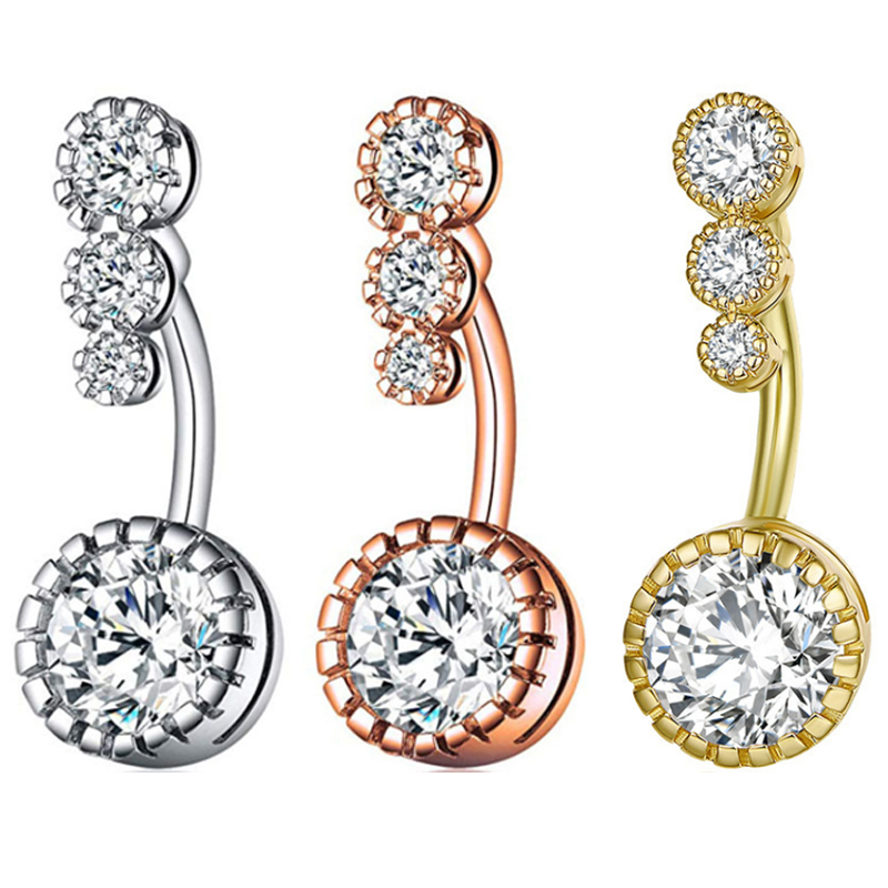 316L Stainless Steel Diamond Belly Button Rings Allergy Free Zircon Navel Ring Sexy Women Body Jewelry
316L Stainless Steel Diamond Belly Button Rings Allergy Free Zircon Navel Ring Sexy Women Body Jewelry