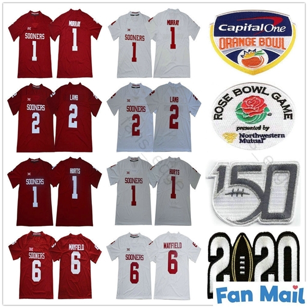 2020 Peach Bowl 150TH NCAA Oklahoma Sooners College 2 CeeDee Lamb 1 Kyler Murray 6 Baker Mayfield Jalen Hurts Red White Football Jerseys, As picture men sizes
2020 Peach Bowl 150TH NCAA Oklahoma Sooners College 2 CeeDee Lamb 1 Kyler Murray 6 Baker Mayfield Jalen Hurts Red White Football Jerseys, As picture men sizes