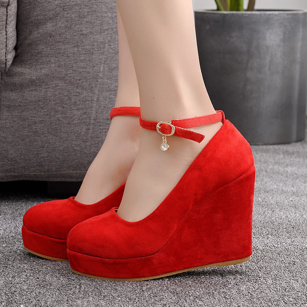 Round head waterproof platform slope heel women's shoes with one-line buckle Mary Jane slope heel spring and autumn high heels, Black 10.8cm
Round head waterproof platform slope heel women's shoes with one-line buckle Mary Jane slope heel spring and autumn high heels, Black 10.8cm