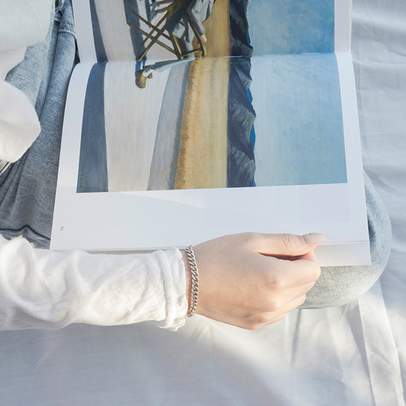 Sterling Fashion Vintage Tank Chain Thai Sier Bracelet for Women Men Adjustable Bracelets Jewelry S-B407