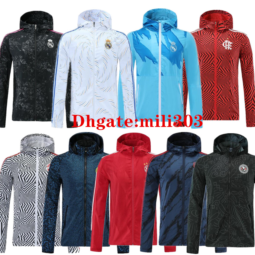 21 22 Real Madrid soccer full zipper Hooded jacket Windbreaker 2021 2022 Flamengo Inter America hoodie football jackets coat Sweater
21 22 Real Madrid soccer full zipper Hooded jacket Windbreaker 2021 2022 Flamengo Inter America hoodie football jackets coat Sweater