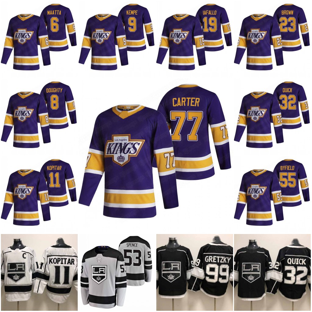 Jeff Carter Angeles Kings 2021 Reverse Retro Jersey Drew Doughty Anze Kopitar Jonathan Quick Tyler Toffoli Blake Lizotte Michael Amadio Adri, Black;red
Jeff Carter Angeles Kings 2021 Reverse Retro Jersey Drew Doughty Anze Kopitar Jonathan Quick Tyler Toffoli Blake Lizotte Michael Amadio Adri, Black;red