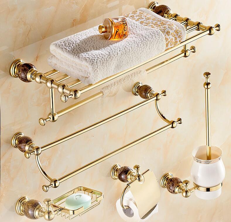 2021 New Brass & Jade Accessories Set,paper Holder,towel Bar,soap Basket,towel Rack,towel Ring, Hook Gold Bathroom Hardware Set Bpmd
2021 New Brass & Jade Accessories Set,paper Holder,towel Bar,soap Basket,towel Rack,towel Ring, Hook Gold Bathroom Hardware Set Bpmd