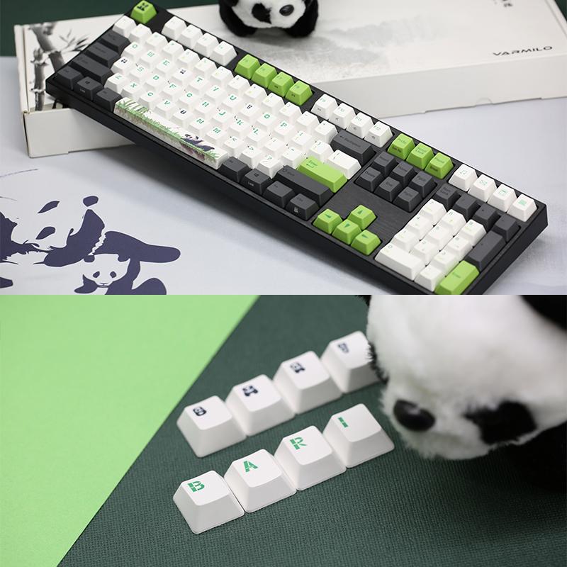 Keyboards Varmilo Panda Dual Mode Mechanical Keyboard VD87M 87key Desktop Notebook Office Game White Backlight ,Bluetooth 5.0