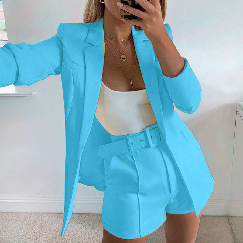 Two Piece Blazer Suit Women Office Sets Autumn Long Sleeve Cardigan Blazer Shorts Solid 2 Piece Set Lady Casual Blazers Set, Short sleeve white
Two Piece Blazer Suit Women Office Sets Autumn Long Sleeve Cardigan Blazer Shorts Solid 2 Piece Set Lady Casual Blazers Set, Short sleeve white