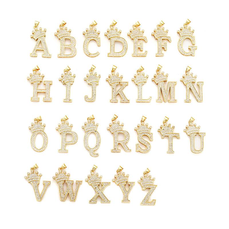 Pendant Necklaces 26pcs/Set Hip Hop Jewelry CZ Crown A-Z Alphabet Letters For Women Gold Ketting Collar Initial Necklace
Pendant Necklaces 26pcs/Set Hip Hop Jewelry CZ Crown A-Z Alphabet Letters For Women Gold Ketting Collar Initial Necklace