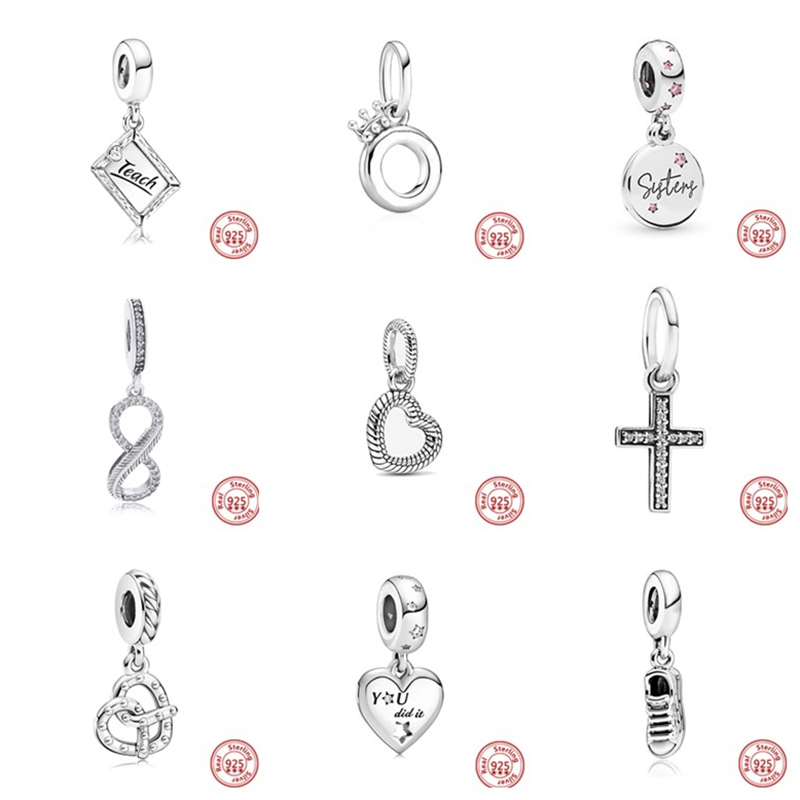 Real 925 Silver Hollow Friends Crown Cross Pretzel Dangle Charm Bead Fit Original Pandora Bracelet Women DIY Jewelry Accessories
Real 925 Silver Hollow Friends Crown Cross Pretzel Dangle Charm Bead Fit Original Pandora Bracelet Women DIY Jewelry Accessories