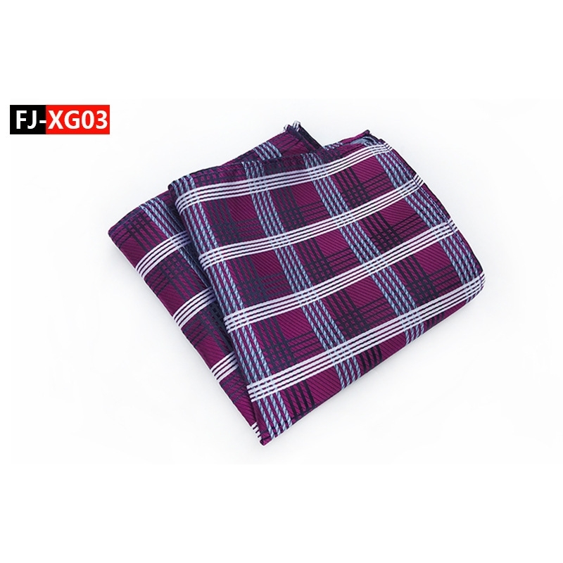 New 20 Colors Men's Hanky Checks Plaid Striped Silk Suits Pocket Square Wedding Party Handkerchief Clothing Accessories Scarf T200618
