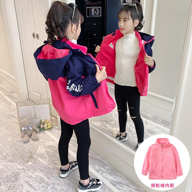 Jackets Children's Clothing Girls Autumn 2021 Korean Version Of The Female Big Children Plus Velvet Three-in-one Det, Blue;gray
Jackets Children's Clothing Girls Autumn 2021 Korean Version Of The Female Big Children Plus Velvet Three-in-one Det, Blue;gray